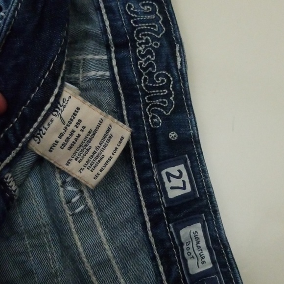 Perfect MissMe Jeans, Angel Wings, 27x30½ hemmed - Picture 4 of 7